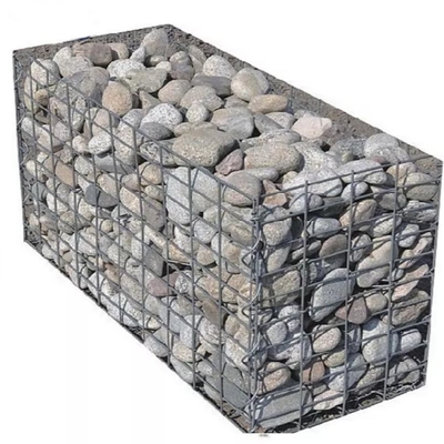 La cage de Gabion, 2m x 1m x 1m (75x75mm), chaud plongée a galvanisé le mur soudé de /welded gabion/gabion de gabion pour la pierre