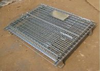 foldable lockable wire mesh transport metal storage wire mesh pallet cage